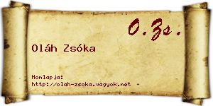 Oláh Zsóka névjegykártya