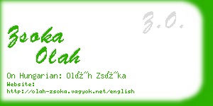 zsoka olah business card